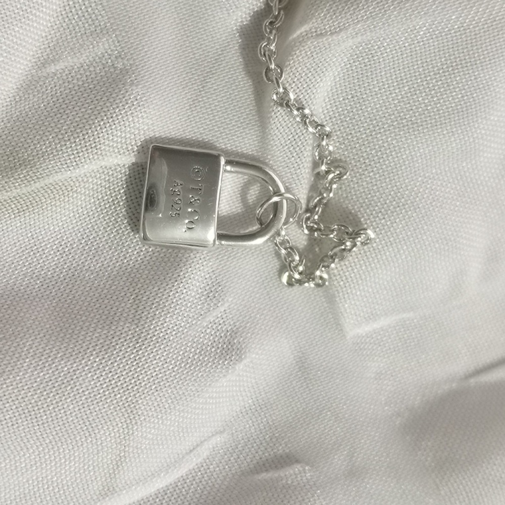 Tiffany & Co 18k White Gold Heart-Shaped Tag Key Necklace - Picture 6 of 7